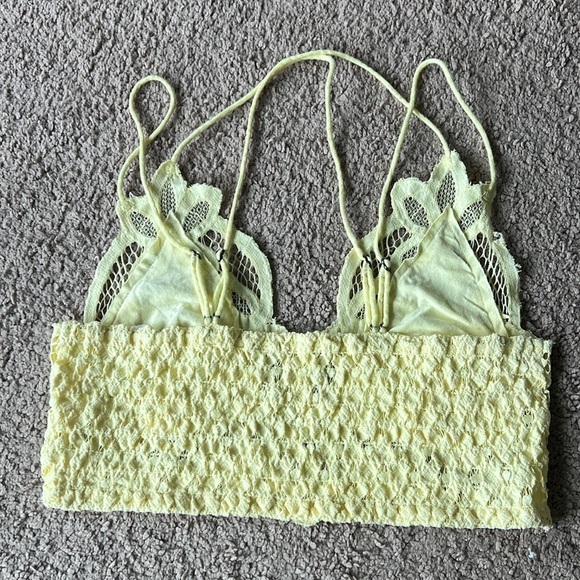 Free People Intimately FP Adella Longline Bralette Daffodil Yellow - Picture 4 of 8